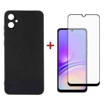 Чохол до мобільного телефона Dengos Kit for Samsung Galaxy A05 (A055) case + glass (Black) (DG-KM-07) Вінниця