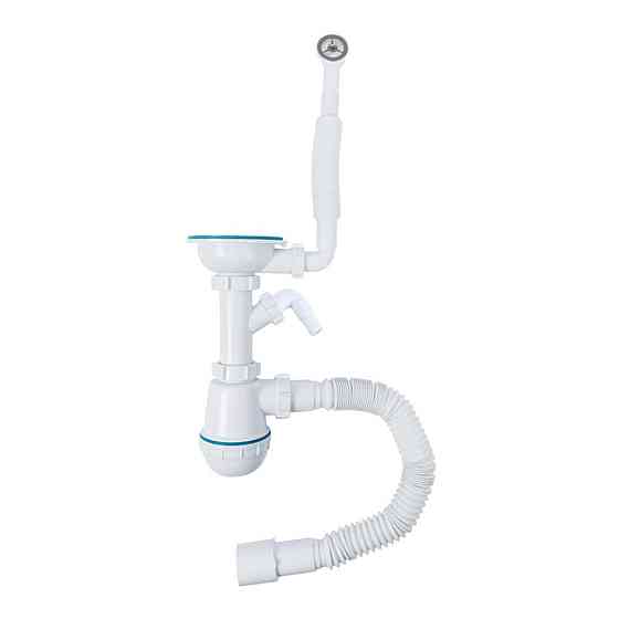 Сифон одинарний для гранітних мийок (білий) TM Valeso (арт. 610) Коломыя