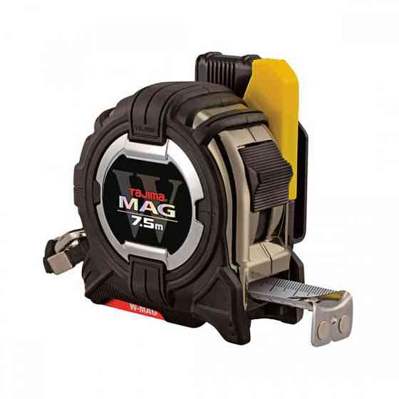 Рулетка будівельна 7м х 25мм Tajima W-MAG ударостійка, 2 магніти (SFG3GLWM2570EB-EUR) Одеса