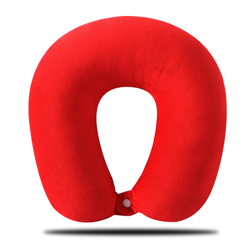 Подушка для поїздок на шию 27 на 26 см червоний Київ - фото 2