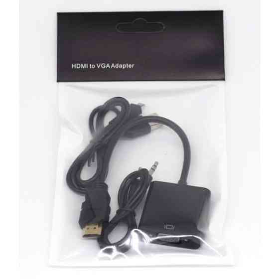 Перехідник HDMI M -> VGA F (з аудіо інтерфейсом), кабель 20см. OEM (S0223) Киев