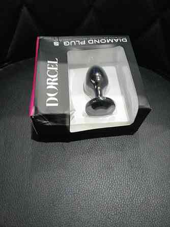 Металлическая анальная пробка с кристаллом Dorcel Diamond Plug Black S (мятая упаковка!!!) Sex Aura Киев