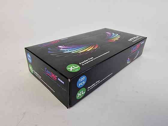 Рукавиці Нітрил Чорні (100 шт.) розмір XL "CARE 365" (1 пачка) Харків