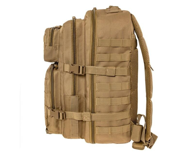 Прочный рюкзак койот полиэстер 36л с системой molle, поясным ремнем, водонепроницаемый для ЗСУ Львов - изображение 2