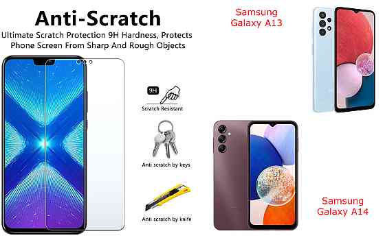 Защитное стекло NeoGlass для Samsung Galaxy A13, Galaxy A14 – ультрапрозрачное и устойчивое Киев