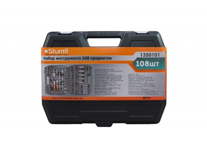 Набор инструмента 1350101 Sturm, 108 предметов (читать описание) Ровно - изображение 3