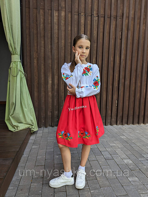 Сукня червона вишиванка з маками р.128-146 Кривий Ріг - фото 2