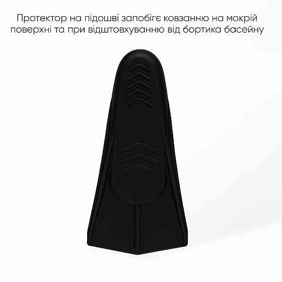 Короткі ласти для тренування в басейні Renvo Frio із закритою п'ятою Чорний 42-44 (SF100-01 42-44) Київ