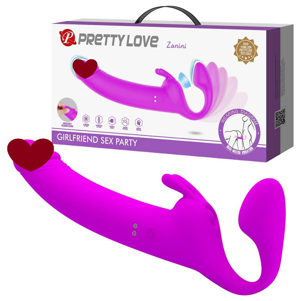 Вибрострапон безременной Pretty Love Zanini женский, с клиторальной пульсацией, 28.3 х 4 см Sex Aura Киев - изображение 1