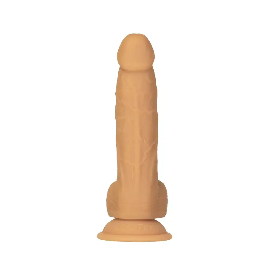 Фалоімітатор ADDICTION Dual Density Silicone Dildo Caramel 8″, присоска, діаметр 4,3 см, віброкуля в Львів - фото 2