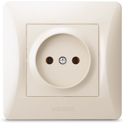 Розетка Videx BINERA 1ая кремова (VF-BNSK1-CR) Вінниця - фото 1
