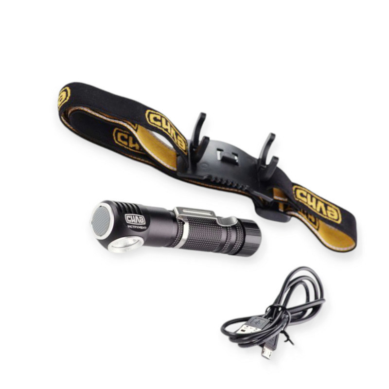 Ліхтарик діодний cree 150/200/600лм, li-ion 2.2ач, 5 реж, зарядка usb, 2,5-10 год ом Сила ручний-налобний Мукачево - фото 1