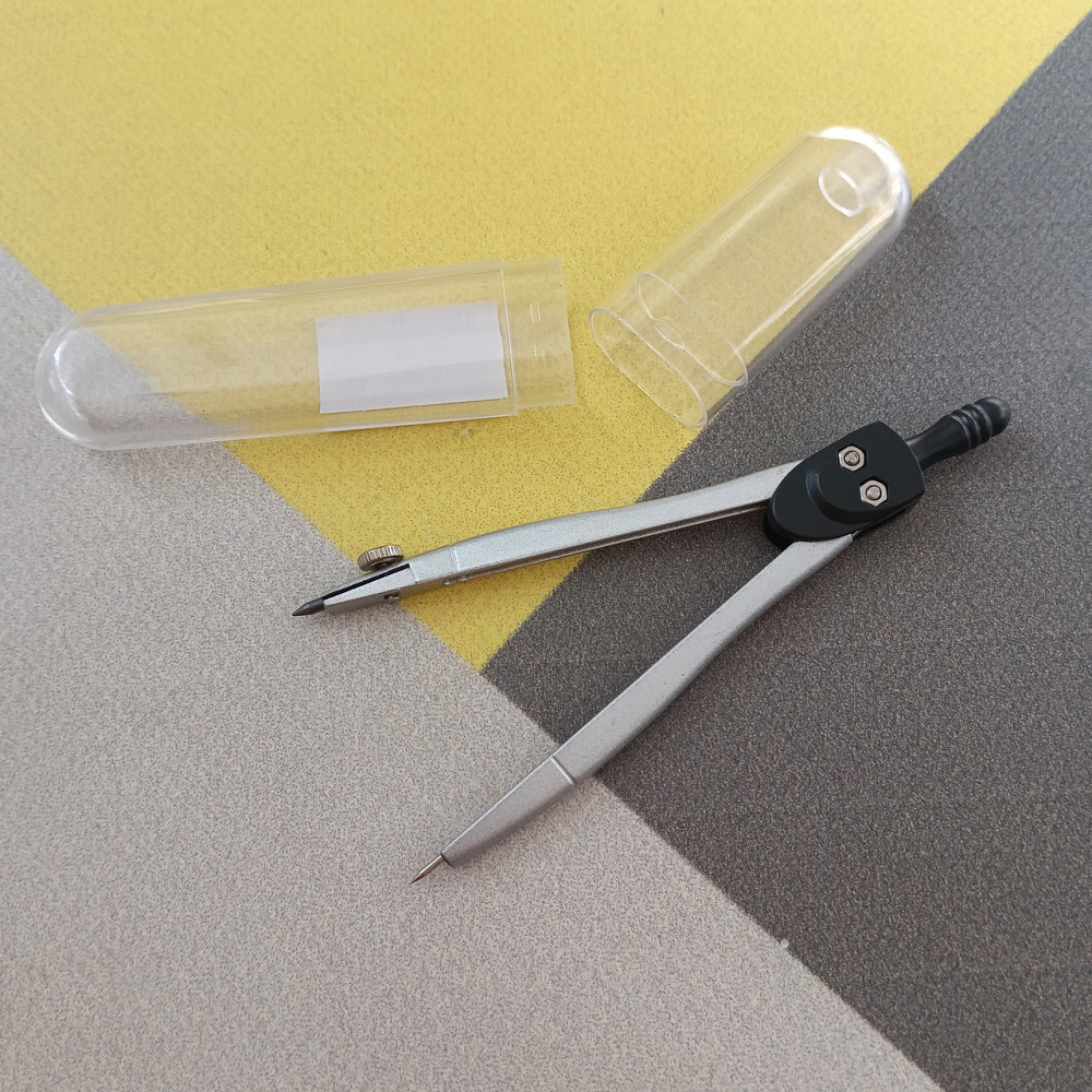 Циркуль 11,5 см у пластиковому футлярі чорний Київ - фото 1