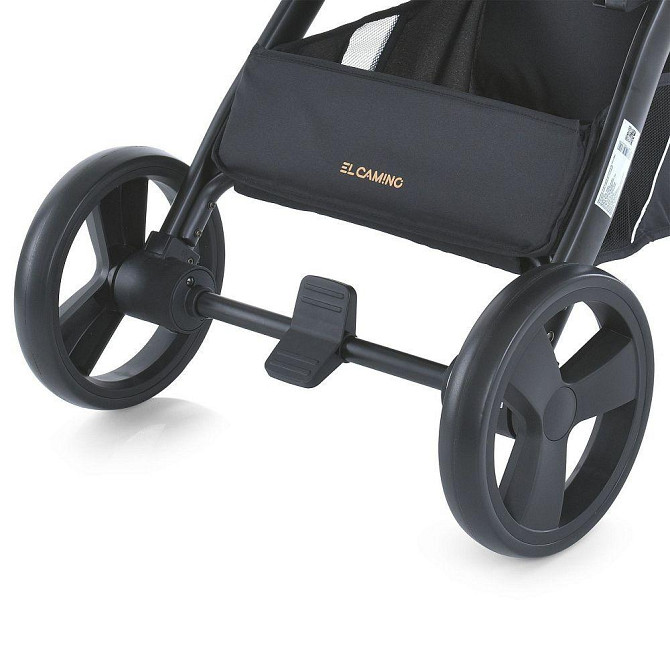 Коляска дитяча EL CAMINO DYNAMIC PRO Special Blac прогулянкова з чохлом та дощовиком Чорна (ME 1053-3) Чернігів - фото 9