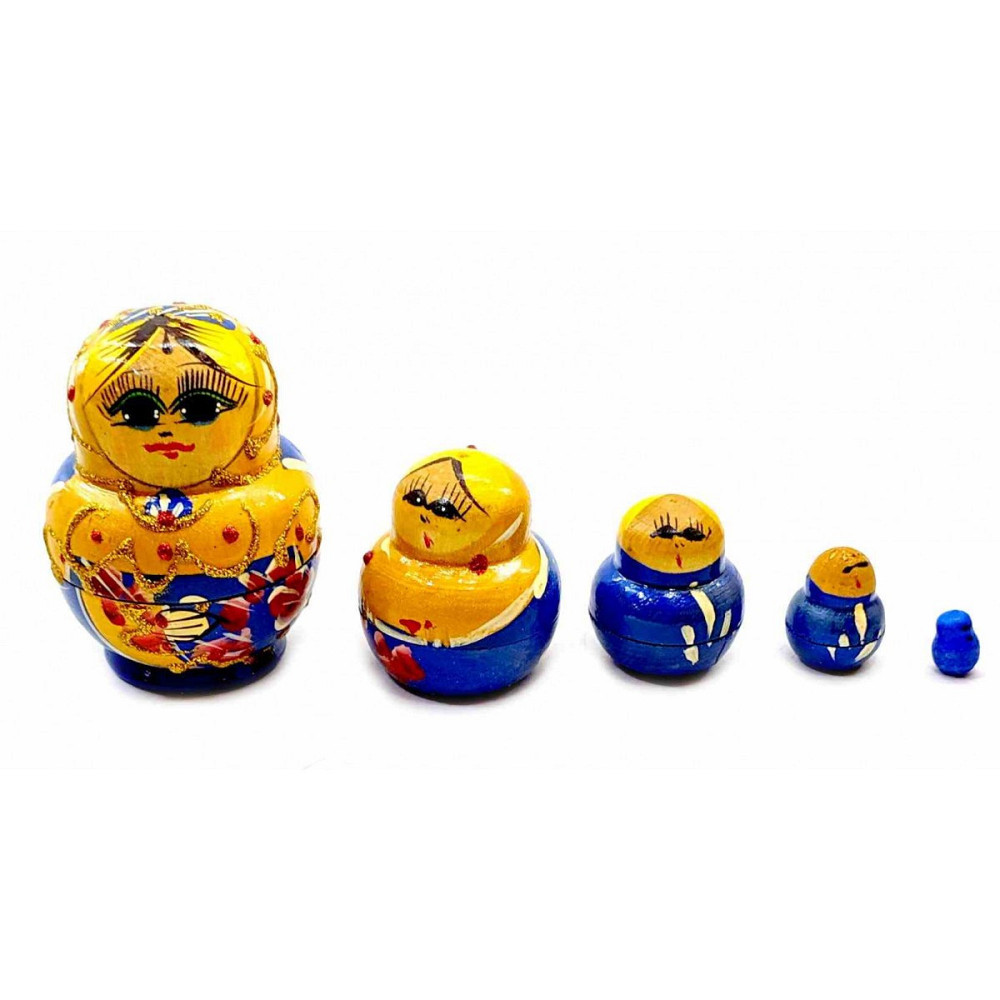 Статуетка матрьошка дерев'яна 5 шт Київ - фото 1