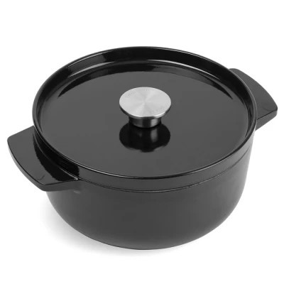 Кастрюля KitchenAid чавунна з кришкою 3,3 л Чорна (CC006058-001) Винница - изображение 1