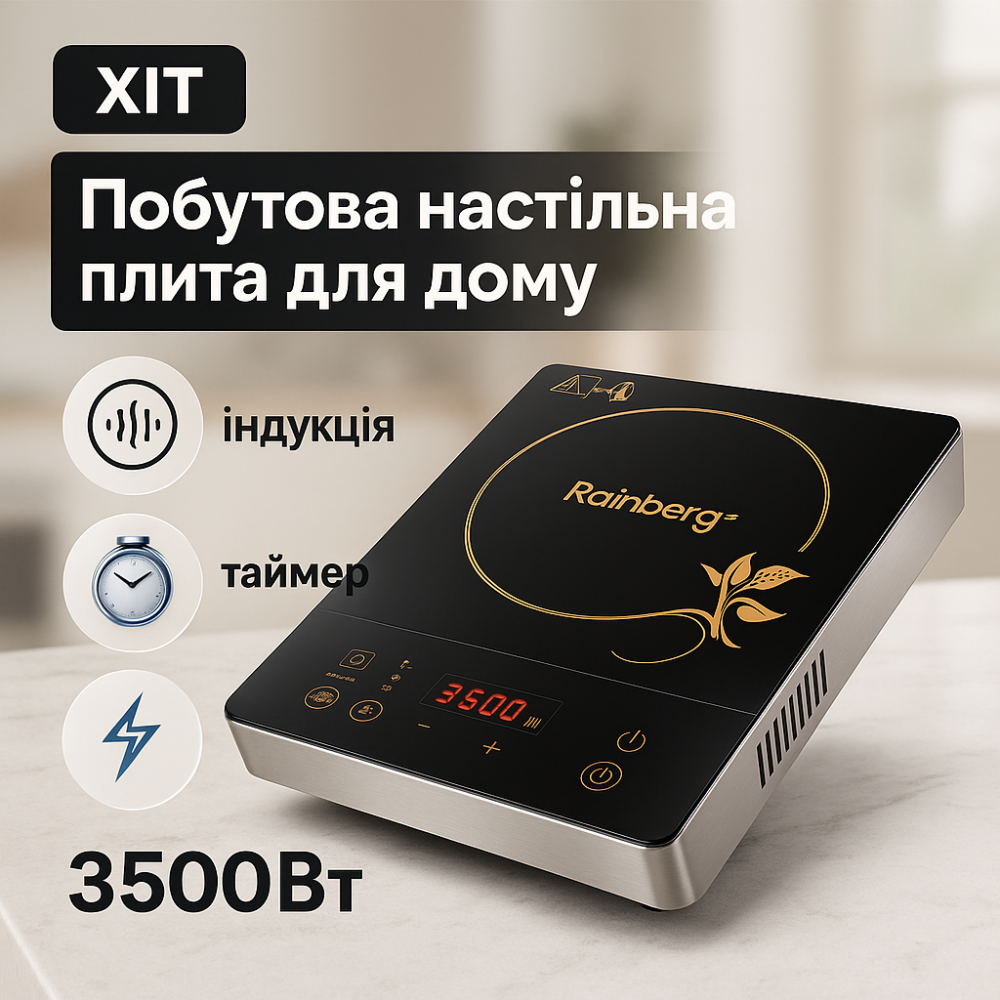 Мощная настольная плита для дома, Удобная портативная плита, Плитка электрическая переносная KT-54 Львов - изображение 9