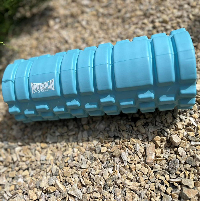 Масажний ролик (роллер) PowerPlay 4025 Massage Roller Синій (33x14см.) Кам'янське - фото 9