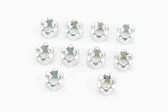 Гайка М8x1,25 корончаста 8 цб DIN935, к-кт 10шт Київ