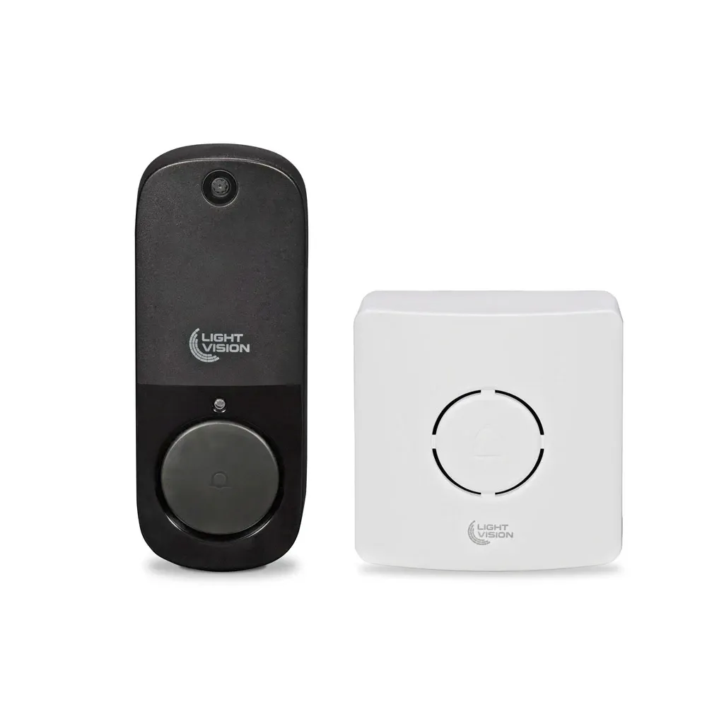 Дверний WiFi дзвінок Light Vision VLC-DR10T(Tuya) White з ІЧ-датчиком руху (75-00153) Київ - фото 1