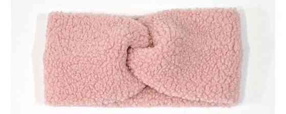 Пов'язка чалма каракуль рожева Київ