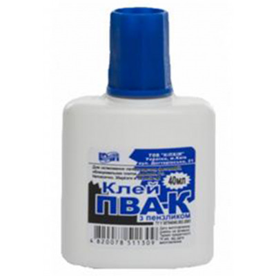 Клей КіП ПВА-К 40 мл з пензликом (GLUE-KIP-PVA-40ML) Вінниця - фото 1