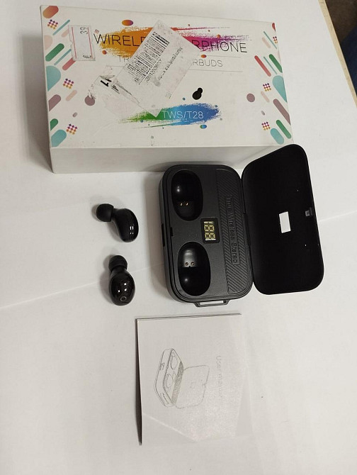 Бездротові навушники BlueTEK T28 TWS Bluetooth 5.0, Powerbank 3000мАг, IPX7 Водонепроникні, 120 годин роботи, Чорні Київ - фото 8