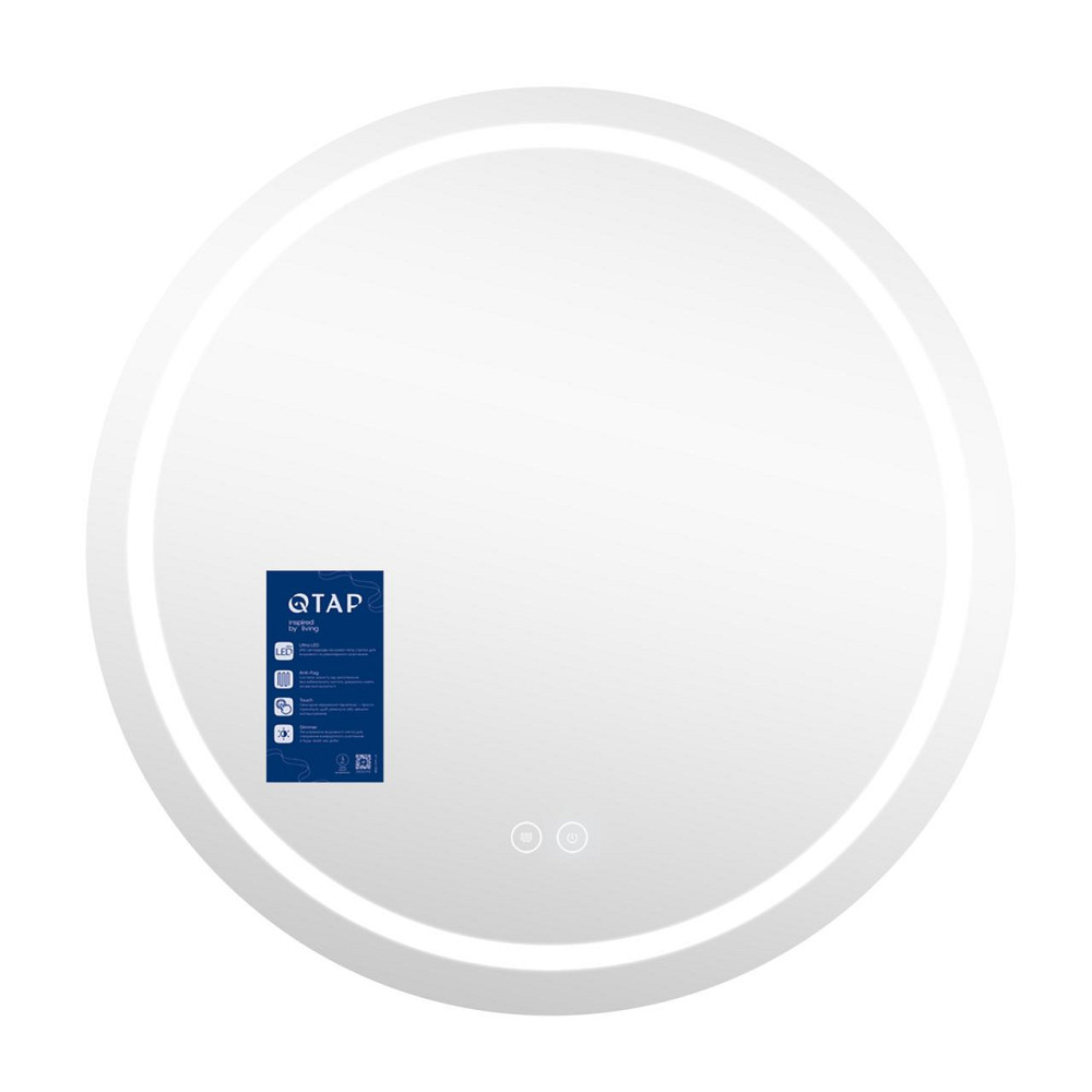 Дзеркало Qtap Mideya R800 з LED-підсвіткою Touch, з антизапотіванням, диммером QT2078NCR8080W Київ - фото 4