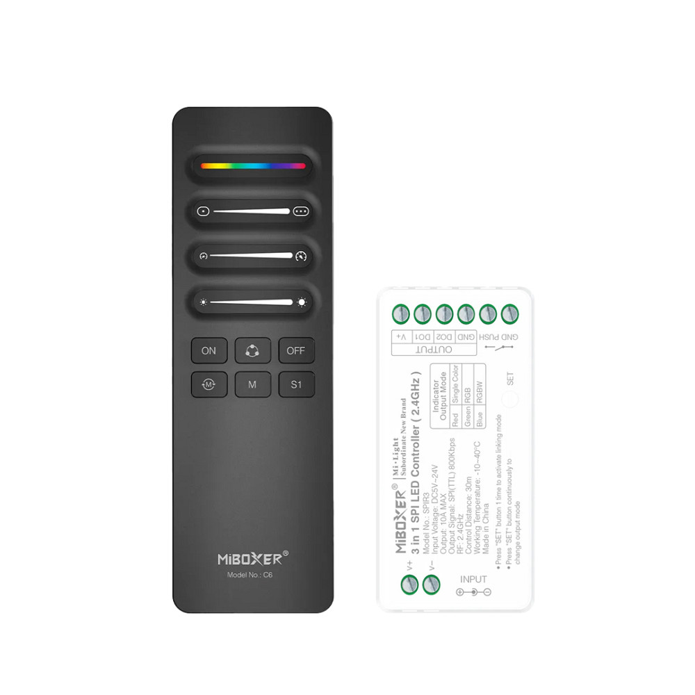 Контролер + пульт керування SPI адресною смарт стрічкою white, RGB, CCT, RGBW / комплект. Київ - фото 1