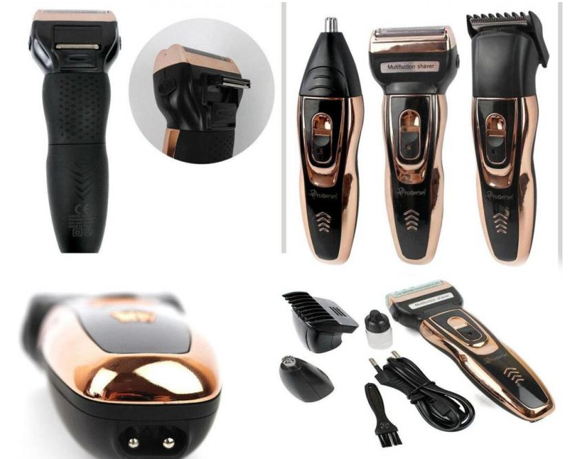 Набір для стрижки GEEMY GM-595 3в1 (машинка, бритва, триммер) час роботи 45 хв 5435 Одеса - фото 8