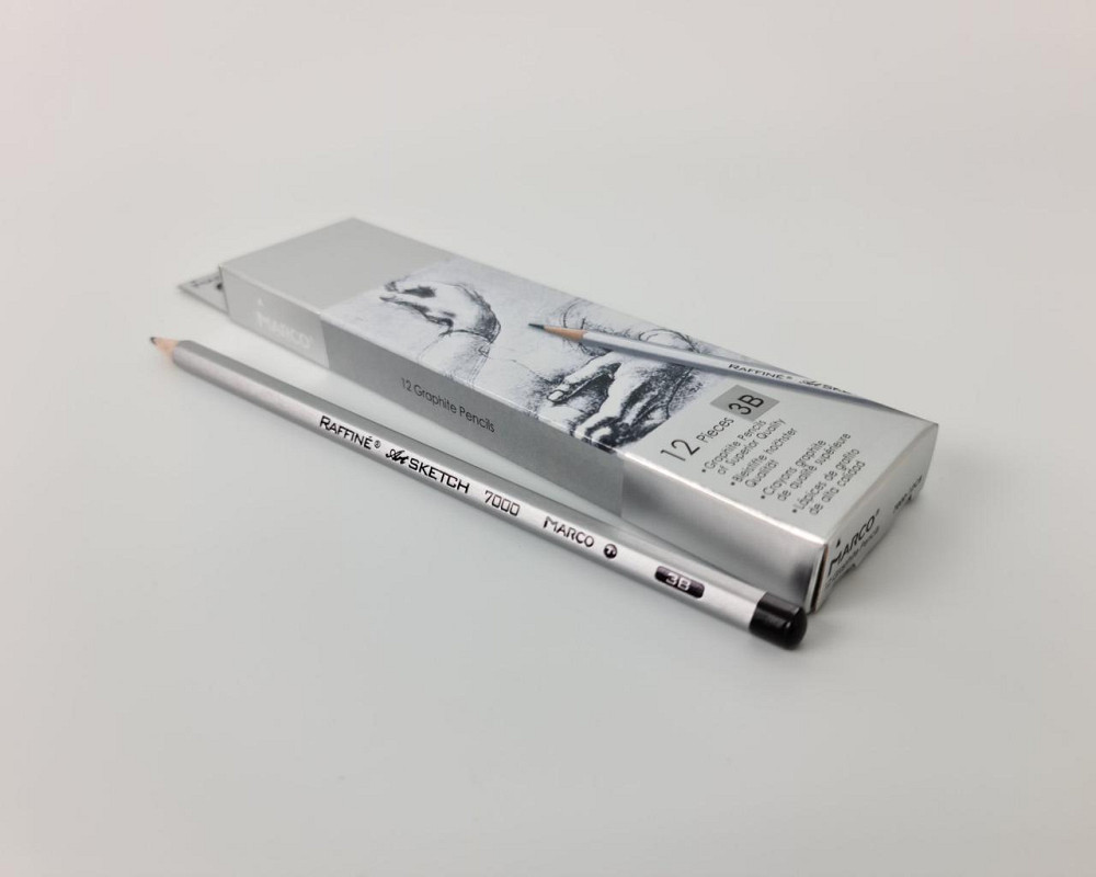 Карандаш простой набор 12шт тм. Марко №7000-3B raffine (1 пачка) Харьков - изображение 2