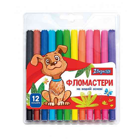 Фломастери 12 кол. "1Вересня" Zoo Land, 650457, шт Київ