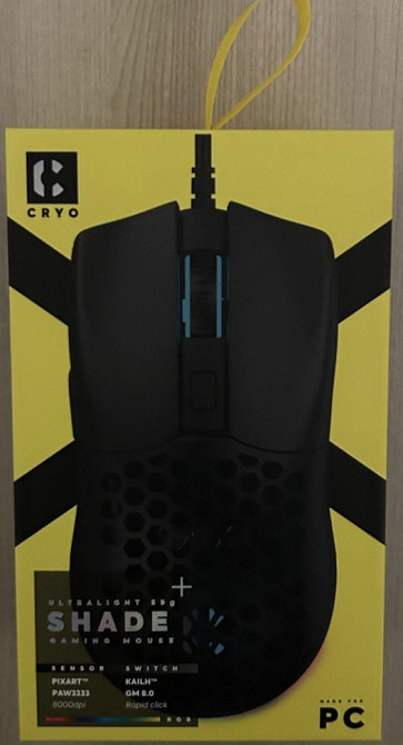 Мишка: Cryo Shade ULTRA lignt Gamingmus RGB (sort)Нова . Киев - изображение 1