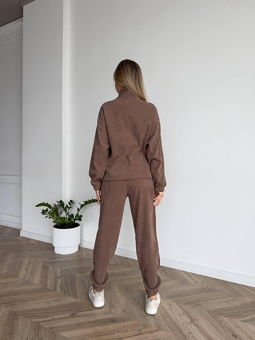 Женский стильный повседневный костюм двойка трикотажный ольвет Бежевий, 46/48 Одесса - изображение 5