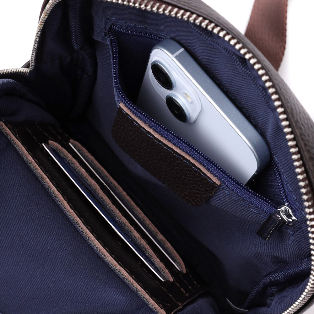 Мужская вертикальная сумка из натуральной кожи Коричневый (Vintage) Киев - изображение 1