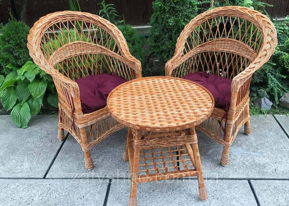 Плетеная мебель на балкон с подушками Киев - изображение 9