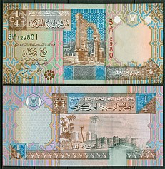 ЛИВИЯ. 1/4 динара 2002г. (Р-62) UNC Полтава - изображение 1
