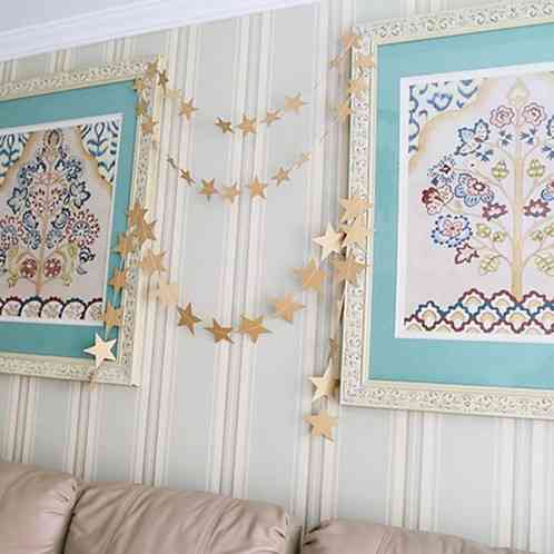 Гірлянда зірочки на нитці матові 4 м на 10 см золотистий Київ