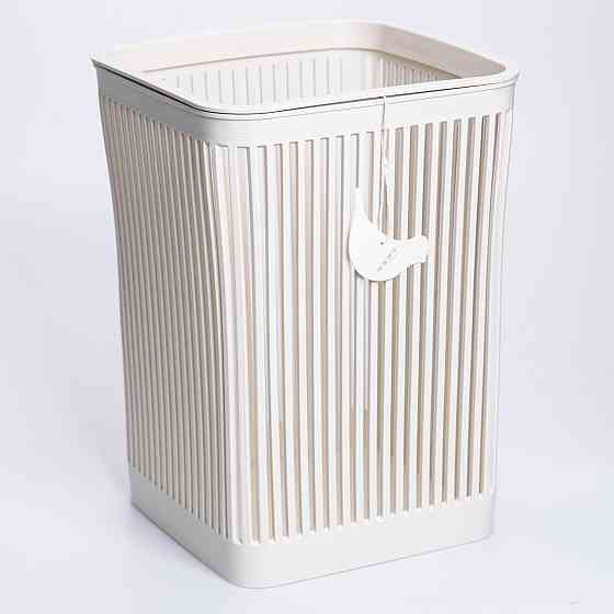 Кошик для сміття пластиковий в офіс для паперу 22×22×30 (см) кошик під сміття 8 (л) відро для сміття Бежевий HP-45-9BE Київ