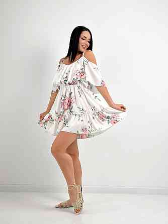 Сарафан на бретельках с воланами 