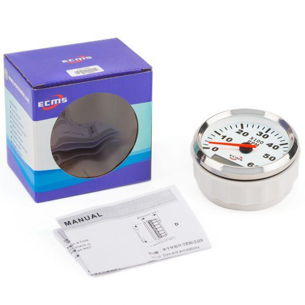 Тахометр с моточасами ECMS CMH3-WS-3K 85мм белый 901-00007 СЕРИЯ ЭКОНОМ Черкассы - изображение 2