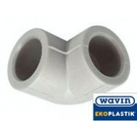 Поліпропіленове коліно Wavin ∅ 75Х90° Харків - фото 1