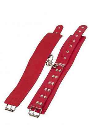 Оковы Leather Restraints Leg Cuffs, Red Sex Aura Київ