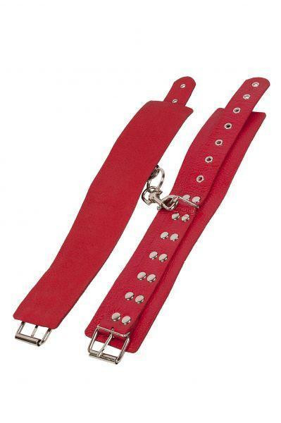 Оковы Leather Restraints Leg Cuffs, Red Sex Aura Київ - фото 2