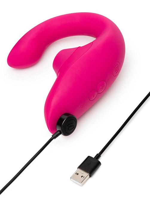 Стимулятор точки G и клитора Womanizer Blend Pink вакуум и вибрация, ярко розовый Sex Aura Киев - изображение 4