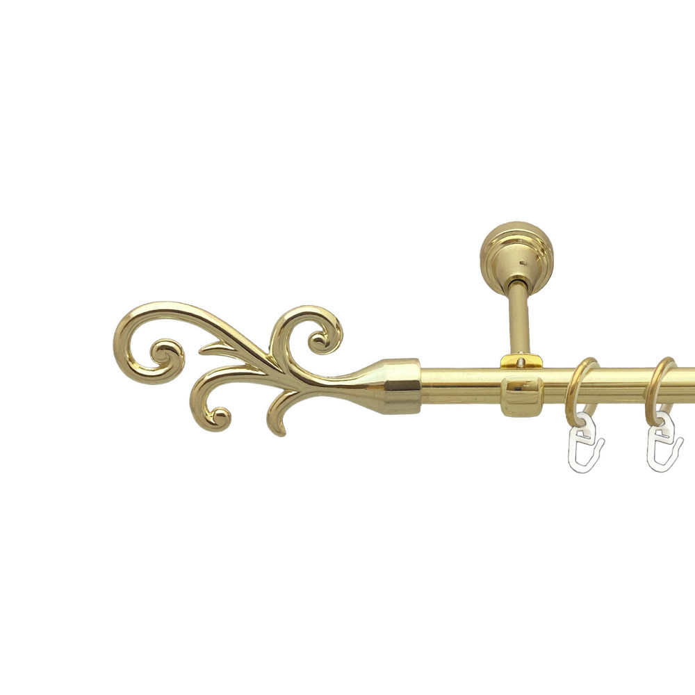 Карниз Orvit Фала металевий однорядний відкритий Золото 16 мм 200 см (00-00014148) Львов - изображение 1