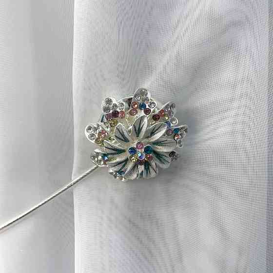 Магніти для штор та гардин "Flowers" набір 2 шт Різнокольоровий (81-218) Київ