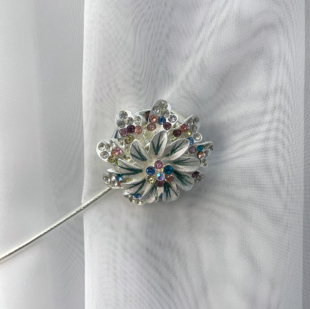 Магніти для штор та гардин "Flowers" набір 2 шт Різнокольоровий (81-218) Київ - фото 2