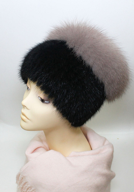 Шапка хутряна жіноча кубанка Кімберлі Чорний Харків - фото 1