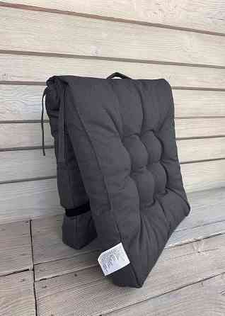 Подушка для стільців (50x120х8 см) подвійна Decorator Мальмо колір темно-сірий 84-132 Київ